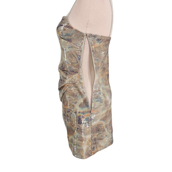 Jonathan Simkhai Frankie Mini Dress Green Sequins Gradient Party Cocktail Size 4 - Picture 7 of 12